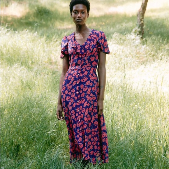 Christy Dawn Dresses & Skirts - NWT NEW CHRISTY DAWN The Daisy Dress Floral Ruffle Midi Rose Bloom